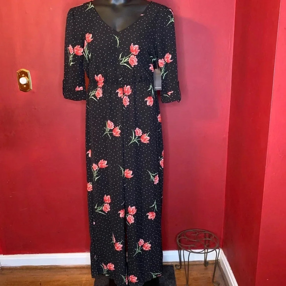 Wrapper Floral Jumpsuit Size S - Picture 1 of 6